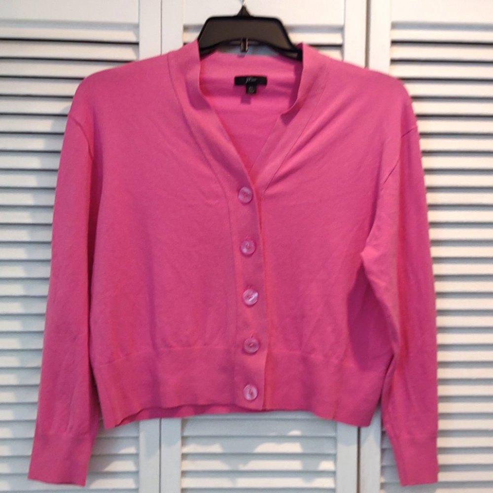 J Crew Cropped Cotton Cardigan